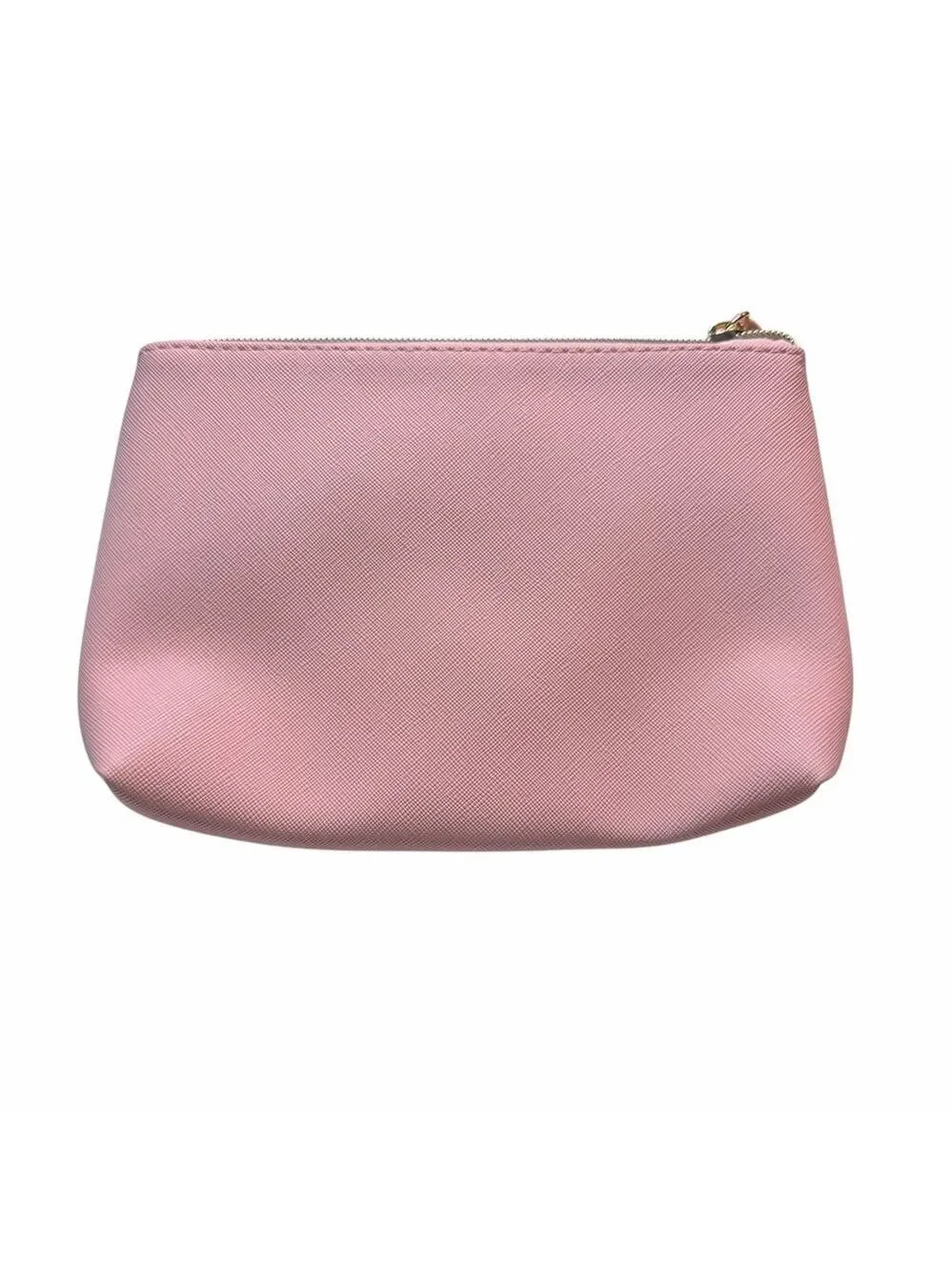 Kirkland’s Pink Cosmetic Makeup Bag Gold G Monogram Zipper Pouch NWOT